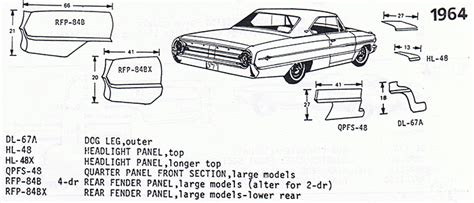 1961 ford galaxie sheet metal|1964 galaxie 500 patch panels.